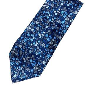 Designer Mens Floral Printed 100 Percent Silk Neck Tie Size:One Size